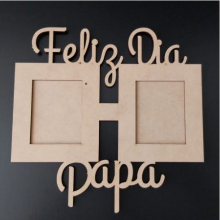 Porta 2 fotos Feliz Día Papá para colgar