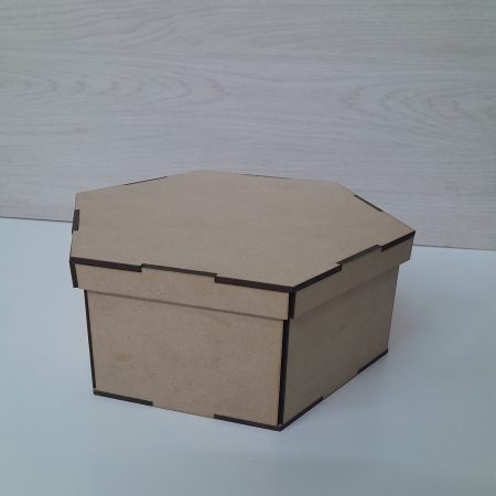 Caja hexagonal 20x20x8alto 3mm